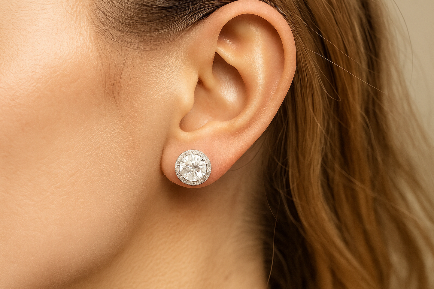 Crystal Halo Studs – S925 Sterling Silver
