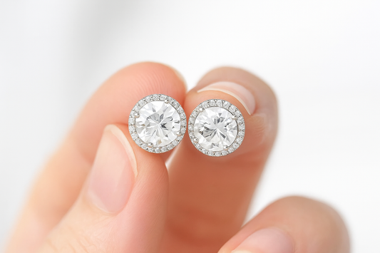 Crystal Halo Studs – S925 Sterling Silver