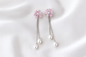 🌸 Blush Bloom Pearl Danglers – S925 Sterling Silver