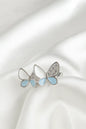Silver Blue Butterfly Bliss Toe Ring