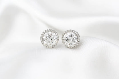 Crystal Halo Studs – S925 Sterling Silver