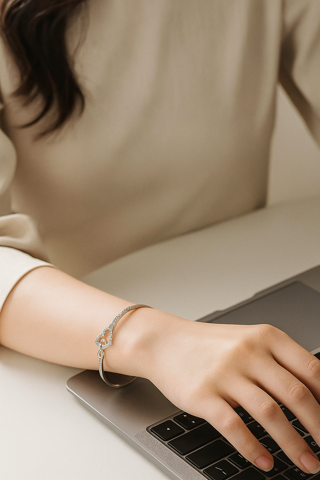 Infinity Heart Bracelet – S925 Sterling Silver