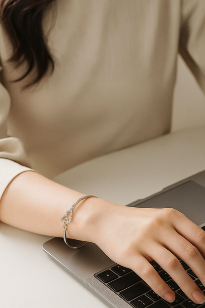 Infinity Heart Bracelet – S925 Sterling Silver