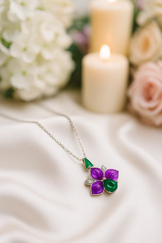 Enchanted Orchid Pendant-S925 Sterling Silver